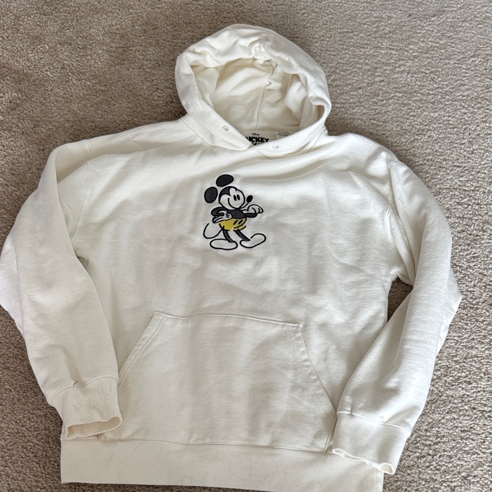 Disney Cream Hoodie with Iconic Character